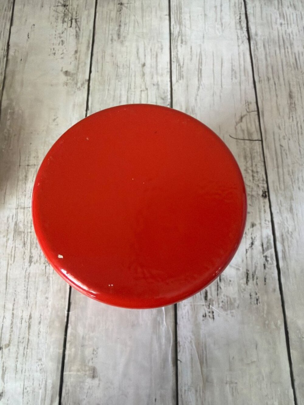 MCM Kromex Small Canister Red Birds Floral Enamel Metal K-679 USA - Replacement - Picture 10 of 11